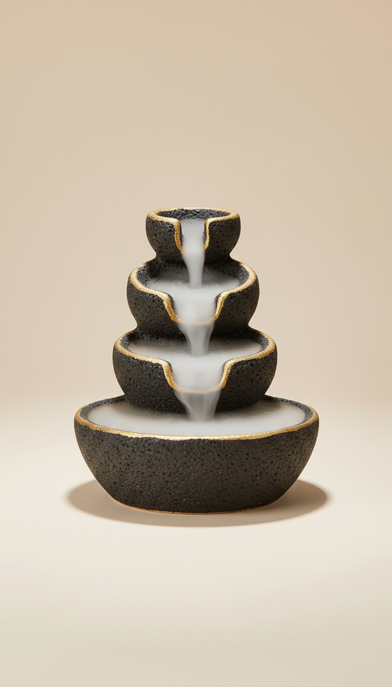 Shiva Smoke Fountain Charcoal Stone